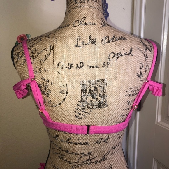 Betsey Johnson Vintage Barbie Pink Ruffle Bikini Size Small - Picture 6 of 7